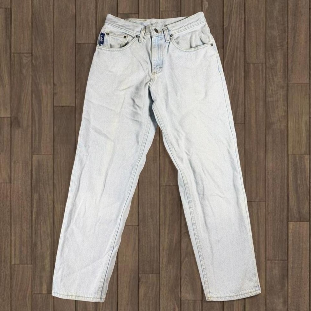 VTG Lee Light Wash Straight Leg Mens Jeans Size 28x30 Made in USA